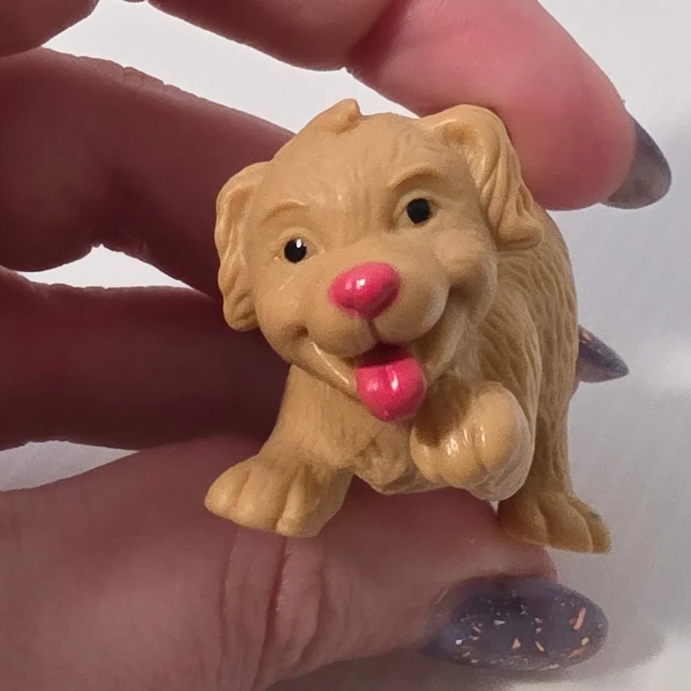 Fisher-Price Loving Family Puppy Dog Tan Pink Nose Fair 90s-00s Toy Figure